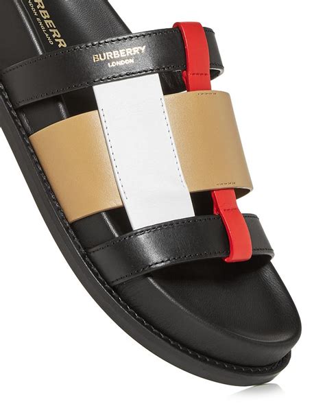 burberry ellendale check woven pool sandals|Burberry slide sandals.